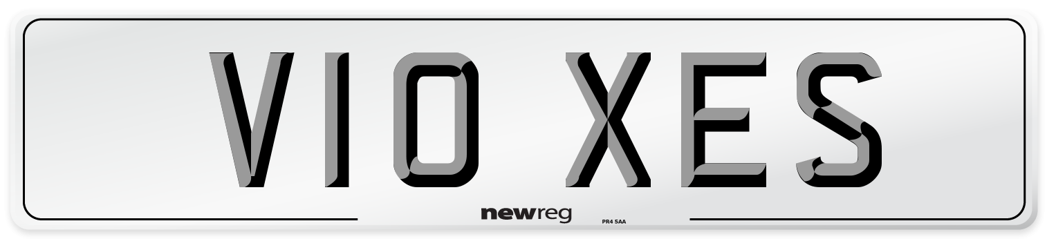 V10 XES Number Plate from New Reg